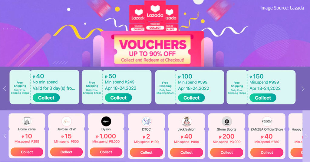 Lazada voucher collect daily free shipping