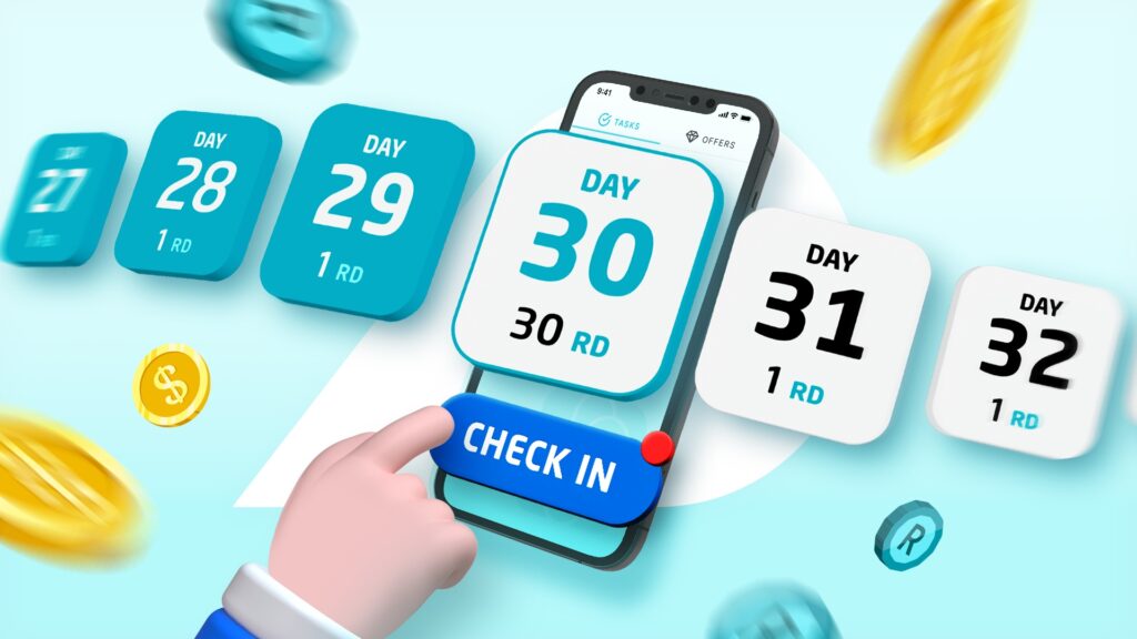 Check-in Daily to Earn more RD